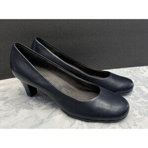 Aerosoles Heel Rest Nice Play Navy Blue Comfort Pumps‎ Shoes Size 9.5M